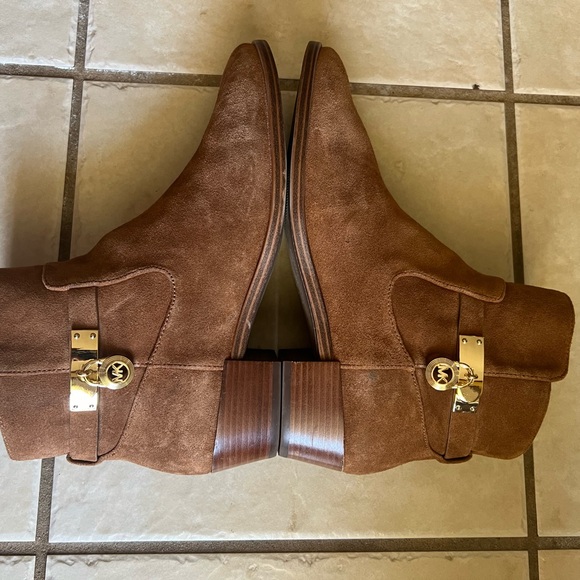 Michael Kors Sz-9 Brown Suede Ankle Boots Pre-owned - Picture 4 of 5